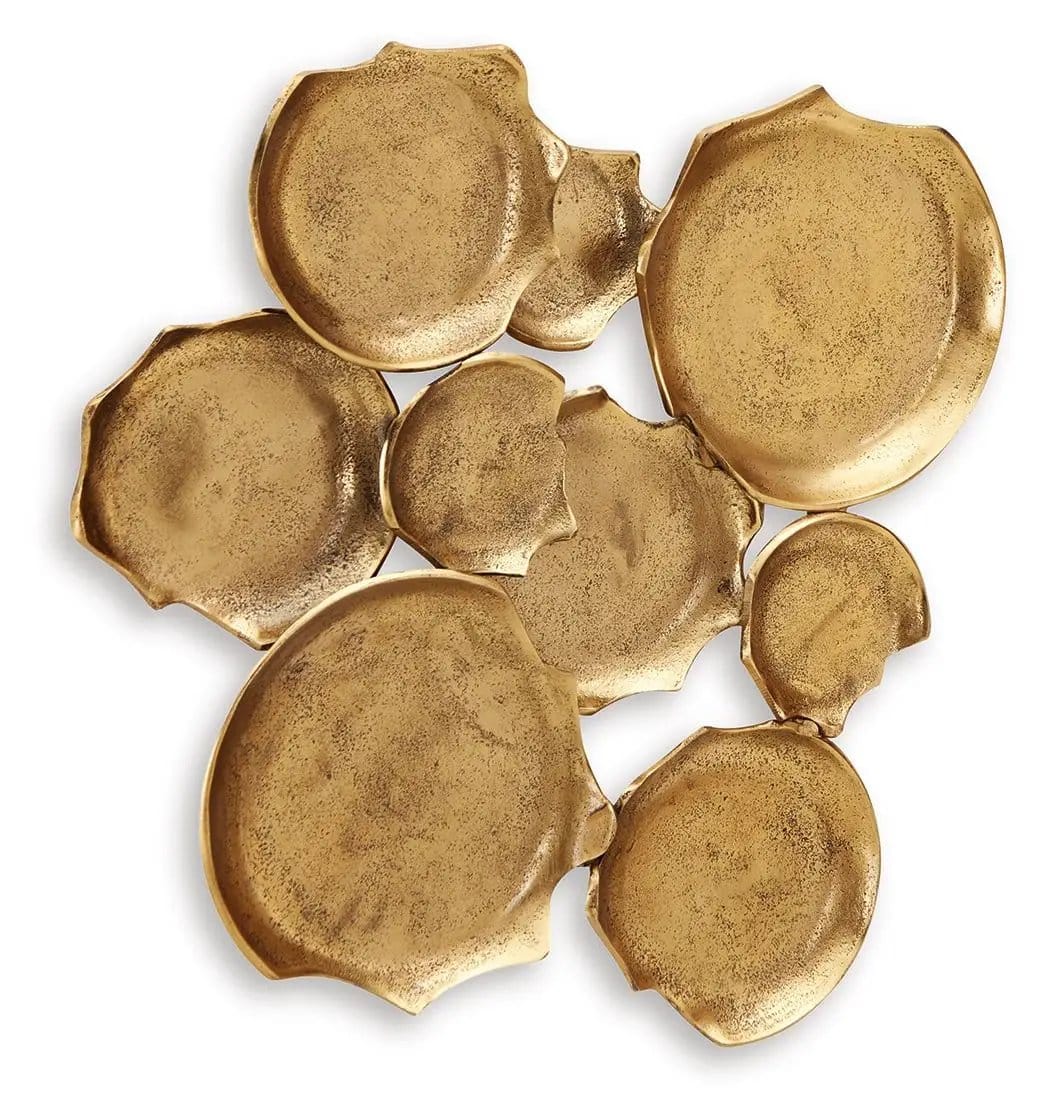 Gageton Wall Decor | 20 x 2.5 x 19.5 in | Metal | Antique Gold Finish