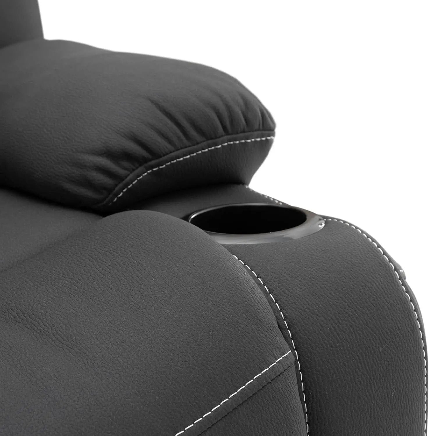 58 Inch Wall Hugger RV Theater Seats Double Recliner Black from PriceLows™