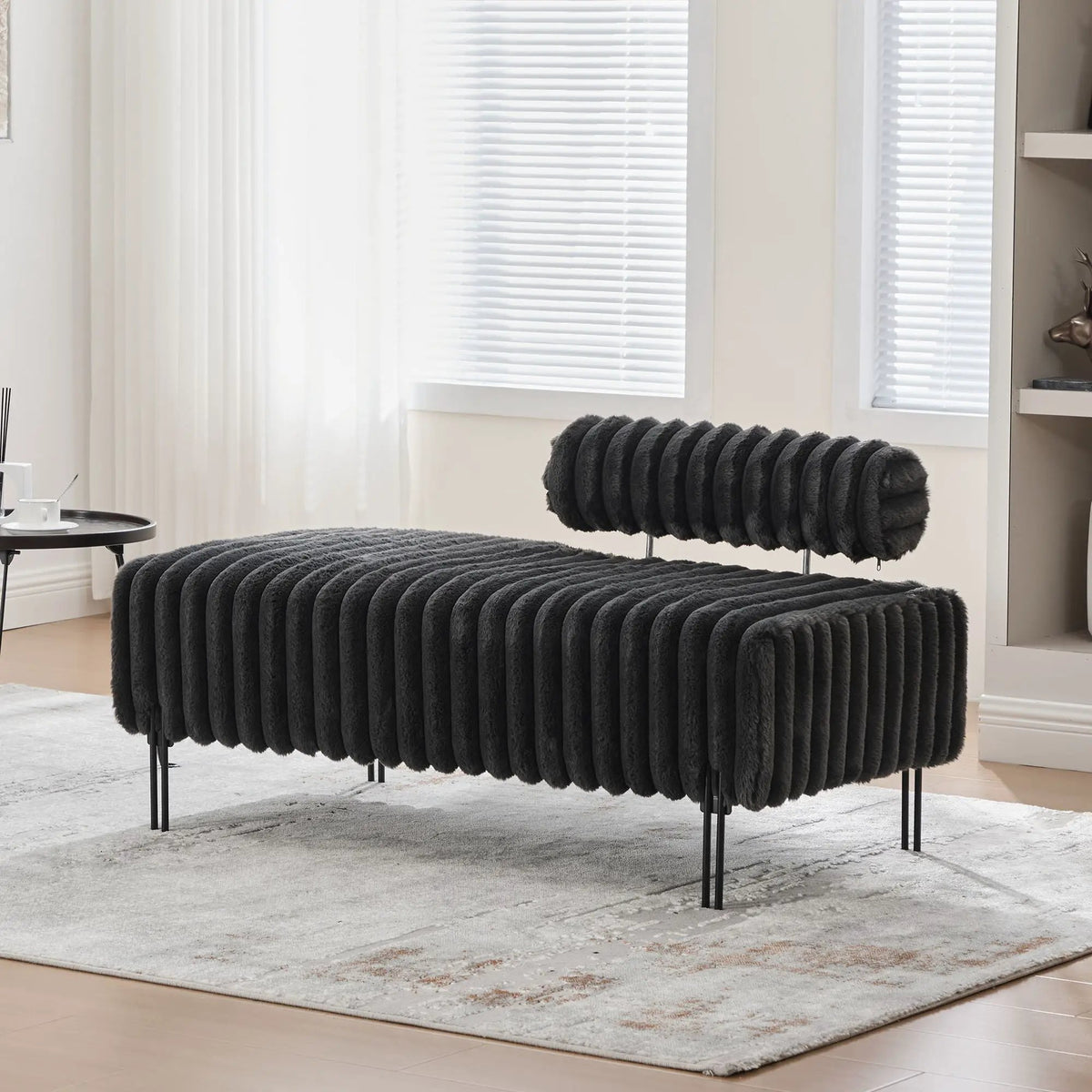 Mini Loveseat | Adjustable Backrest | Soft Upholstery | Sleek Elegant Design