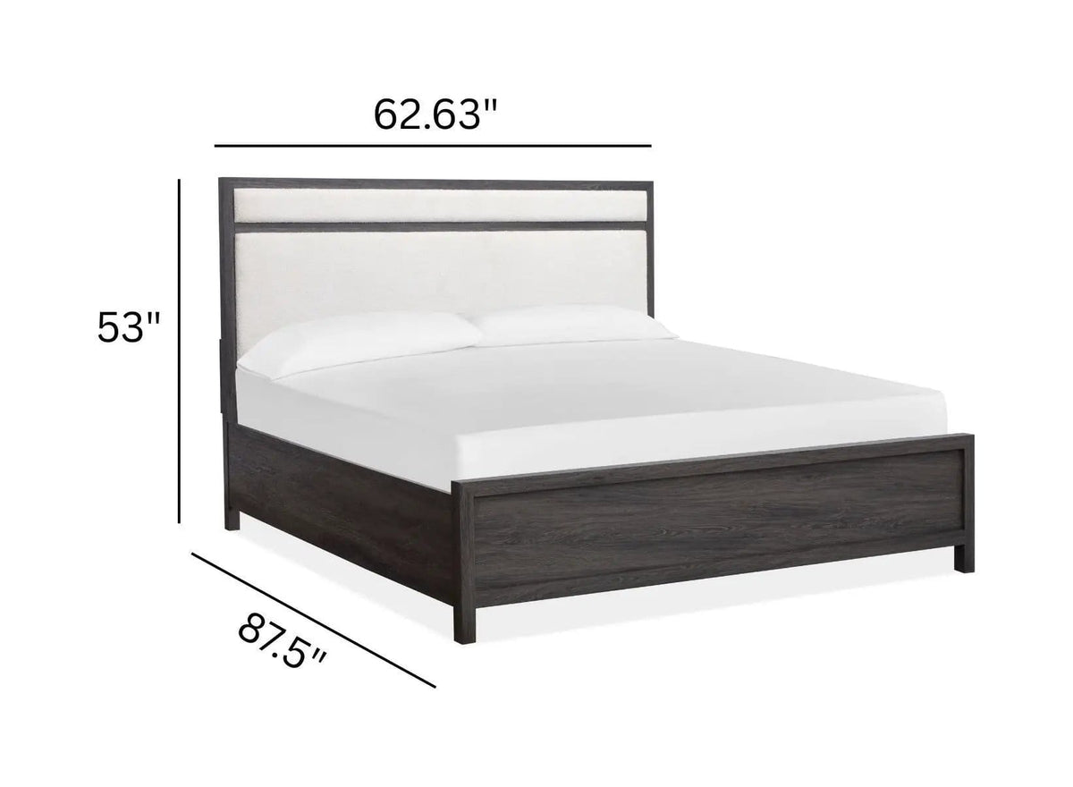 Merrifield Upholstered Panel Bed | 4 Pieces | Oak Veneer | Bedroom