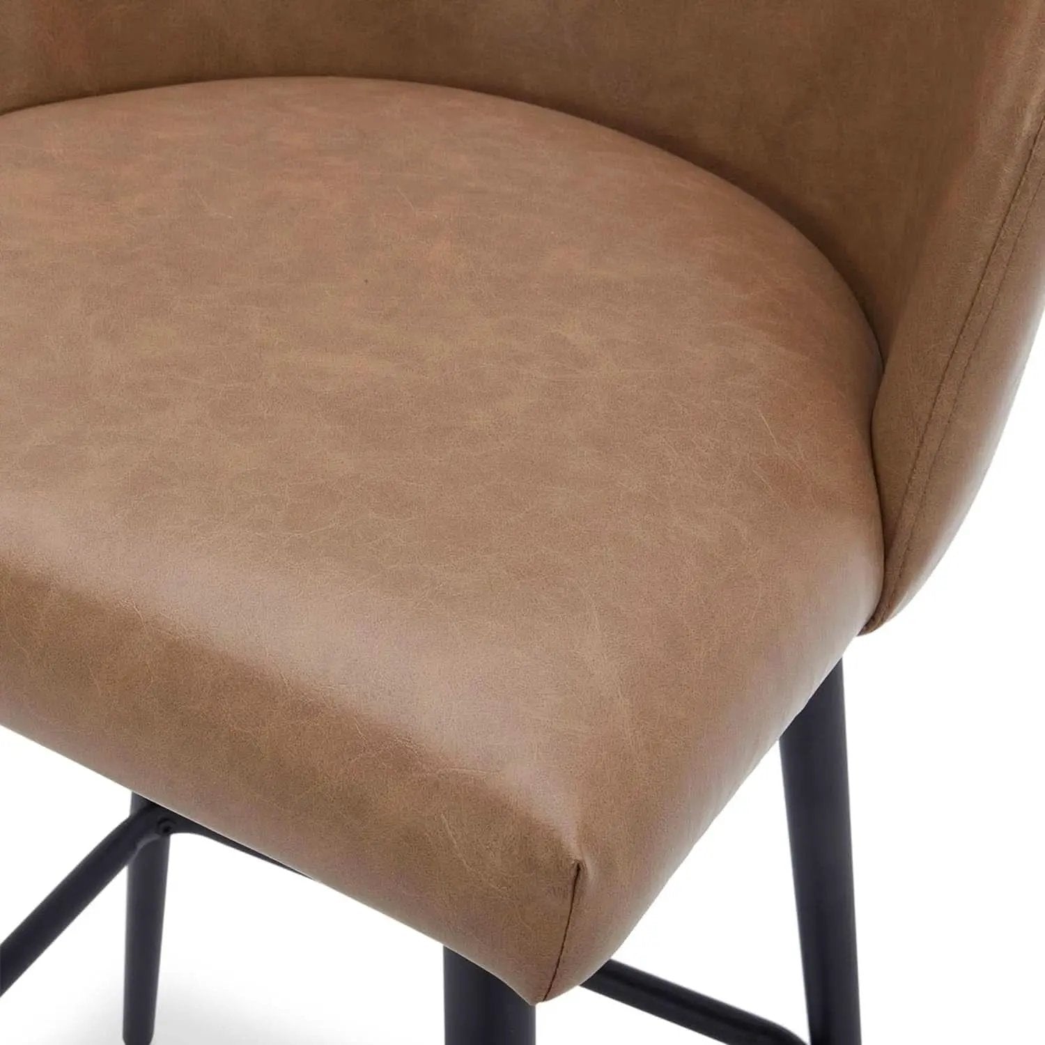 Counter Height Bar Stools 3 Saddle Brown 360 Degree Swivel from PriceLows™