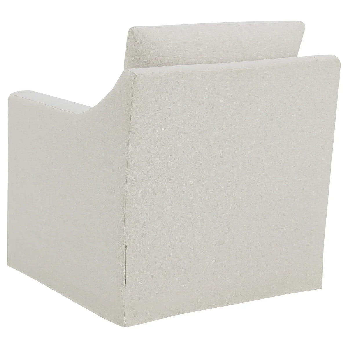 Winter Upholstered Sloped Arm Accent Swivel Chair | 29 x 33.75 x 34 in | Fabric | Beige