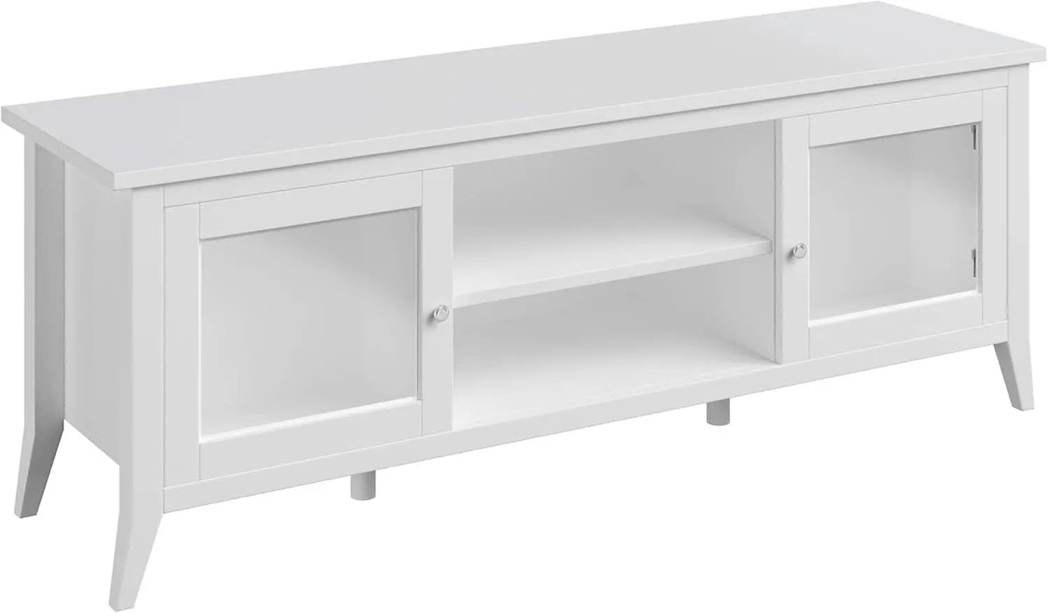 55 Inch TV Stand White With Storage Shelves And Cubbies from PriceLows™