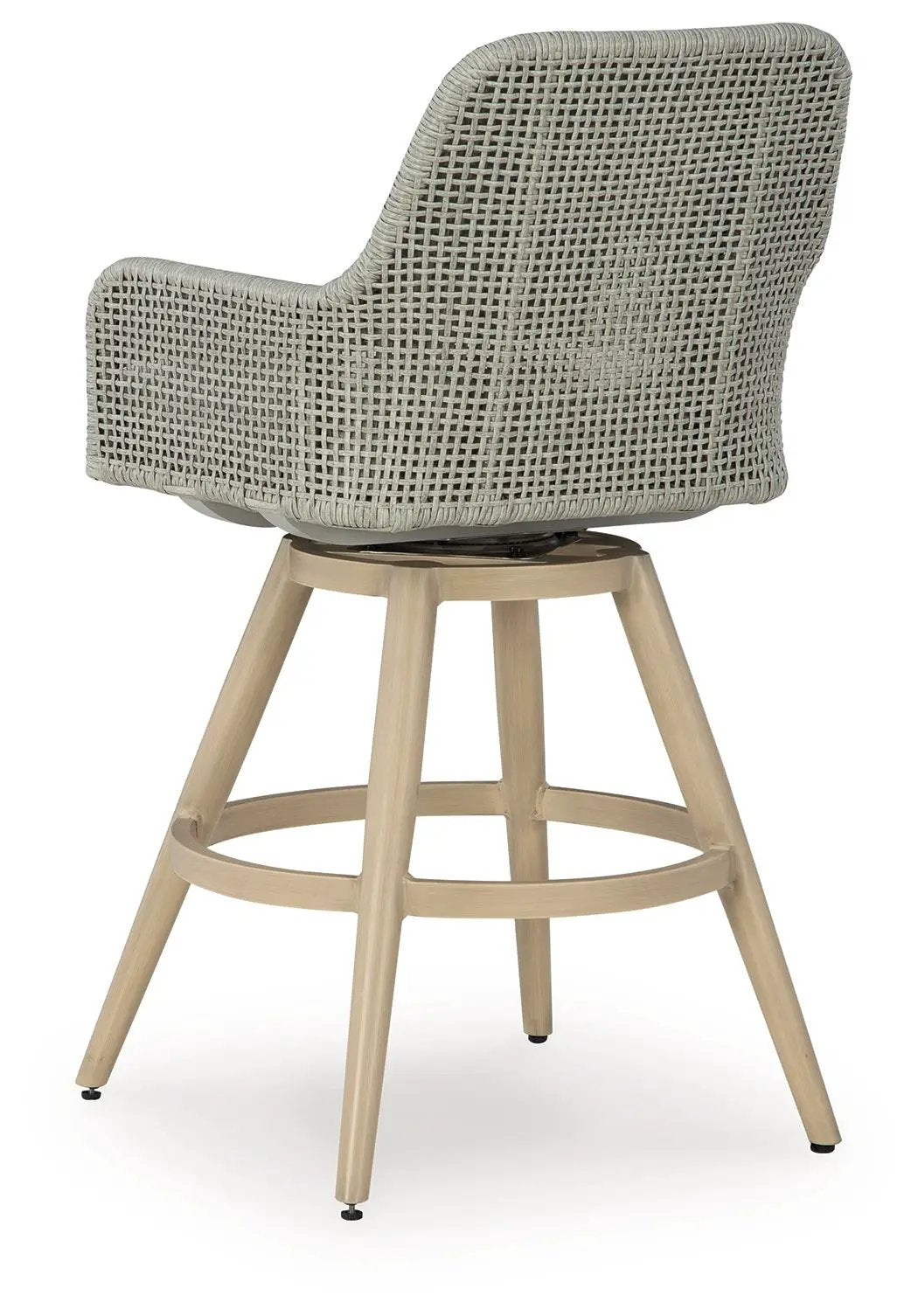 Seton Creek Barstool With Cushion (Set of 2) | 24.75 x 25 x 46 in | Polyester & Fabric | Beige / Gray