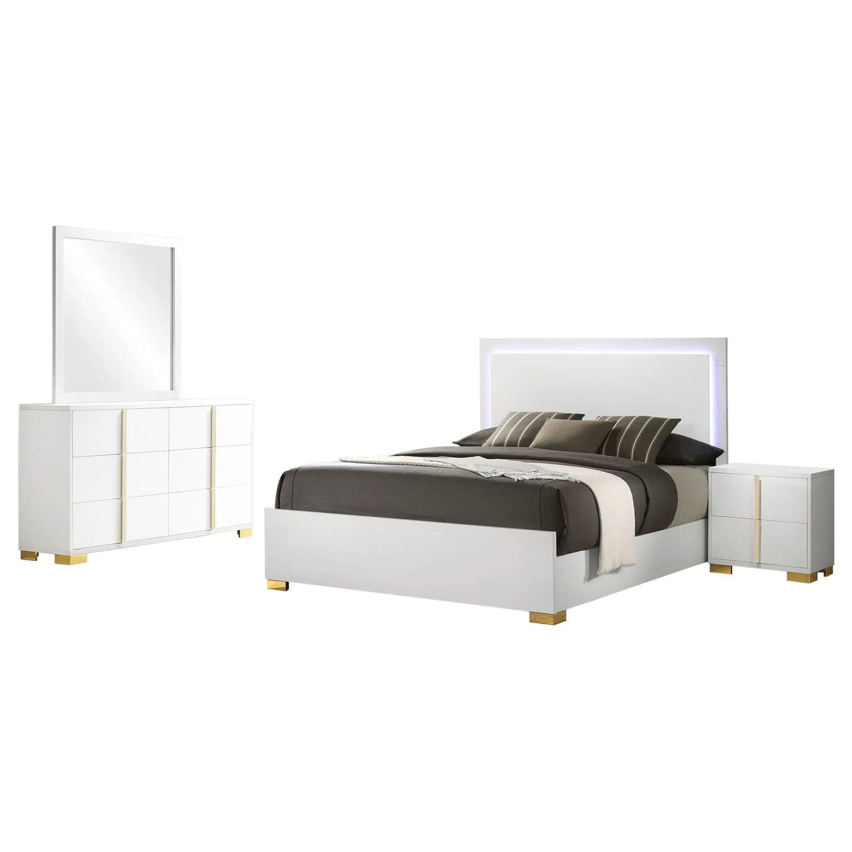 Marceline 4-piece Queen Bedroom Set | 4-Piece Set | Bedroom Furniture | White