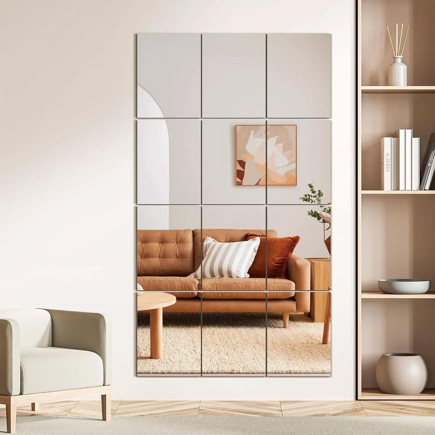 Wall Mirror Tiles 16 By 12 Inches 12 Pack Full Length Mirrors from PriceLows™