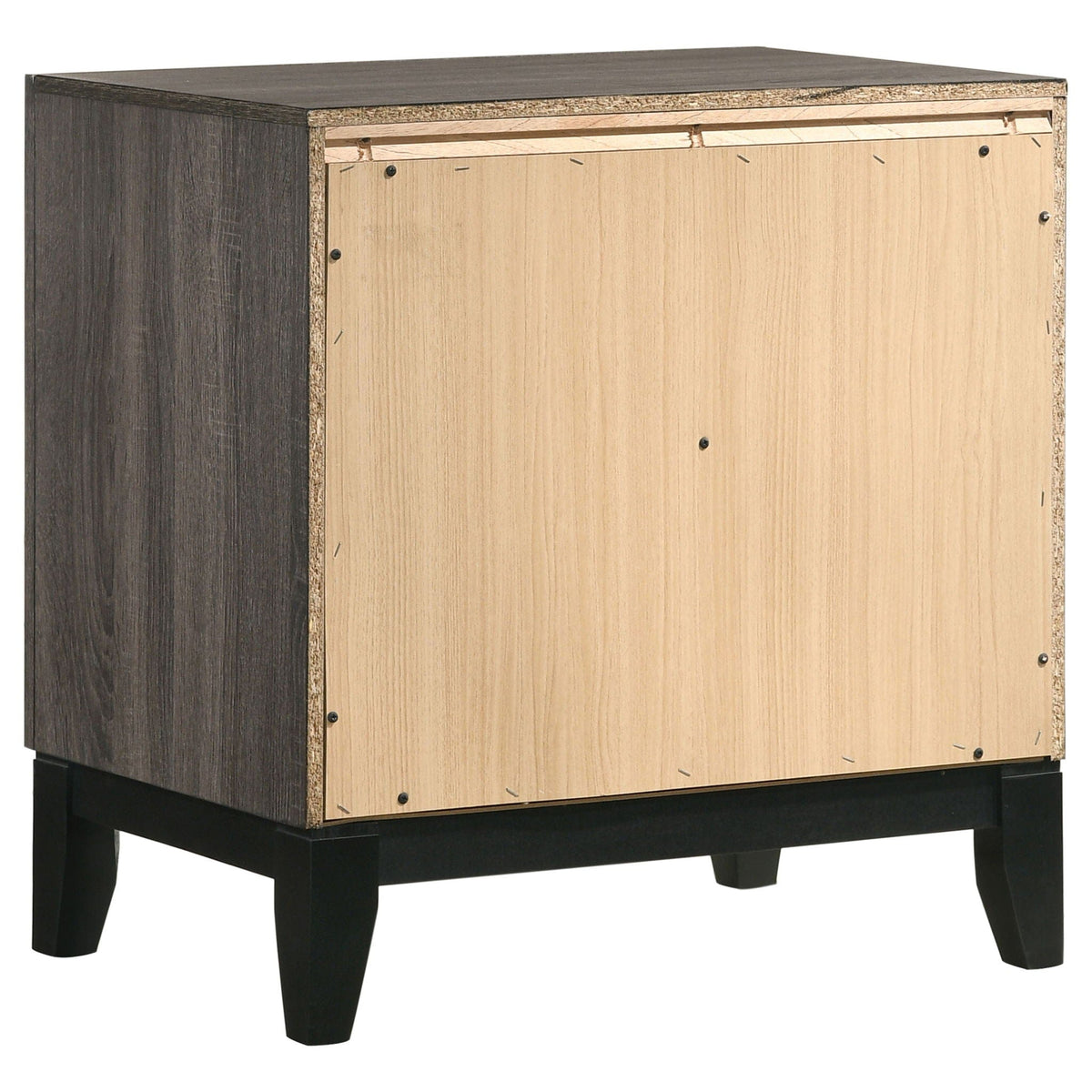 Watson 2-drawer Nightstand Grey | 23.5 x 16.25 x 24.75 in | Rubberwood & Engineered Wood | Oak