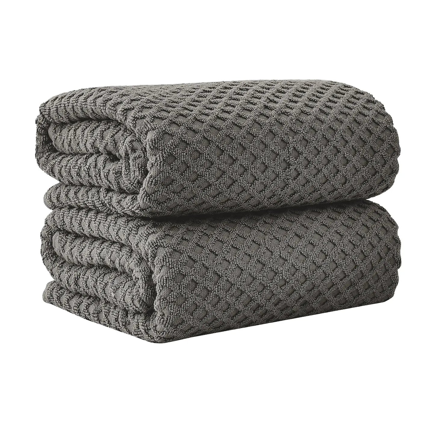 Cotton Diamond Waffle Weave Bath Towel Set - Grayson Collection from PriceLows™