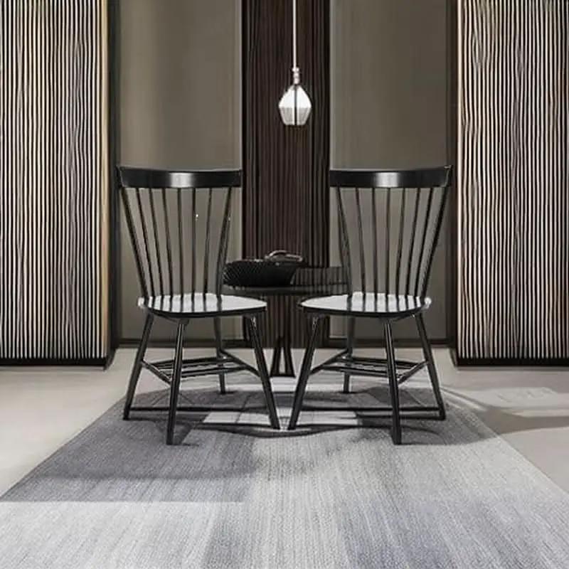 Parker Spindle Windsor Dining Chair Set Of 2 Black 17 Inch