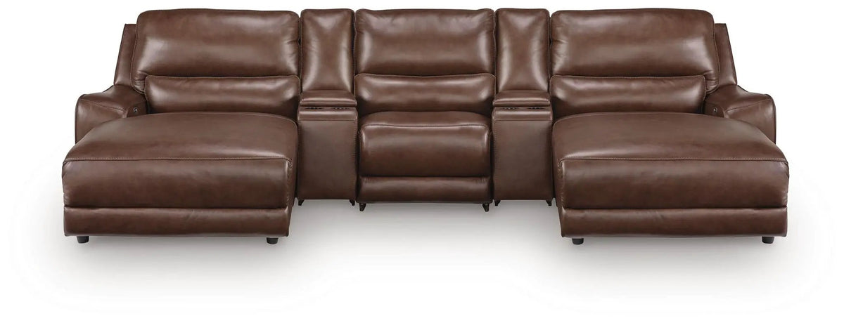 DeepWakes Power Reclining Sectional | Chaise Included | Ultra-Stylish Design | 130 Inch Length