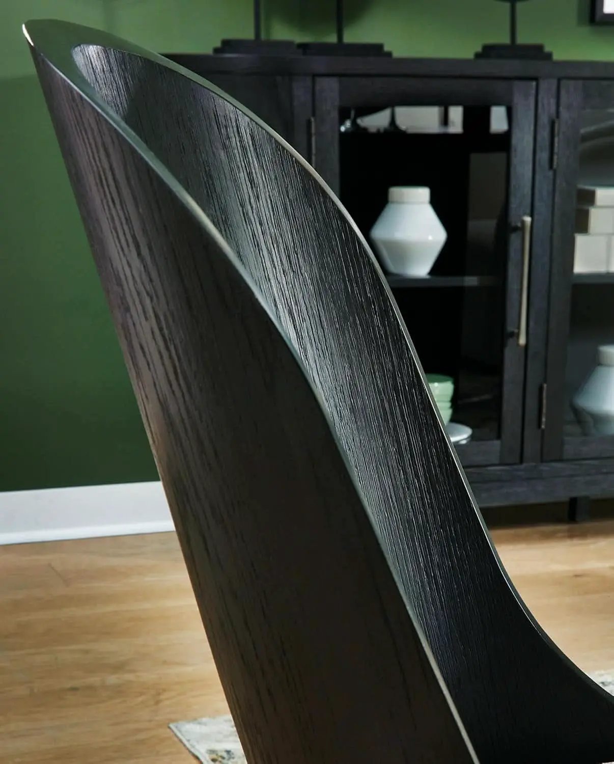 Pair Herringbone Dining Chair Black Gray For Kitchen from PriceLows™