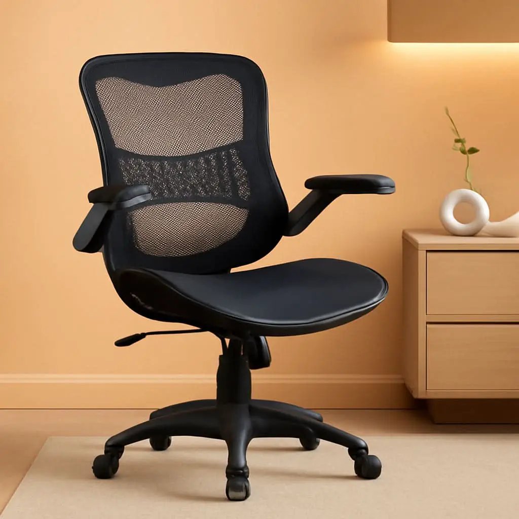 Riley Ventilated Manager's Office Desk Chair With Black Mesh from PriceLows™
