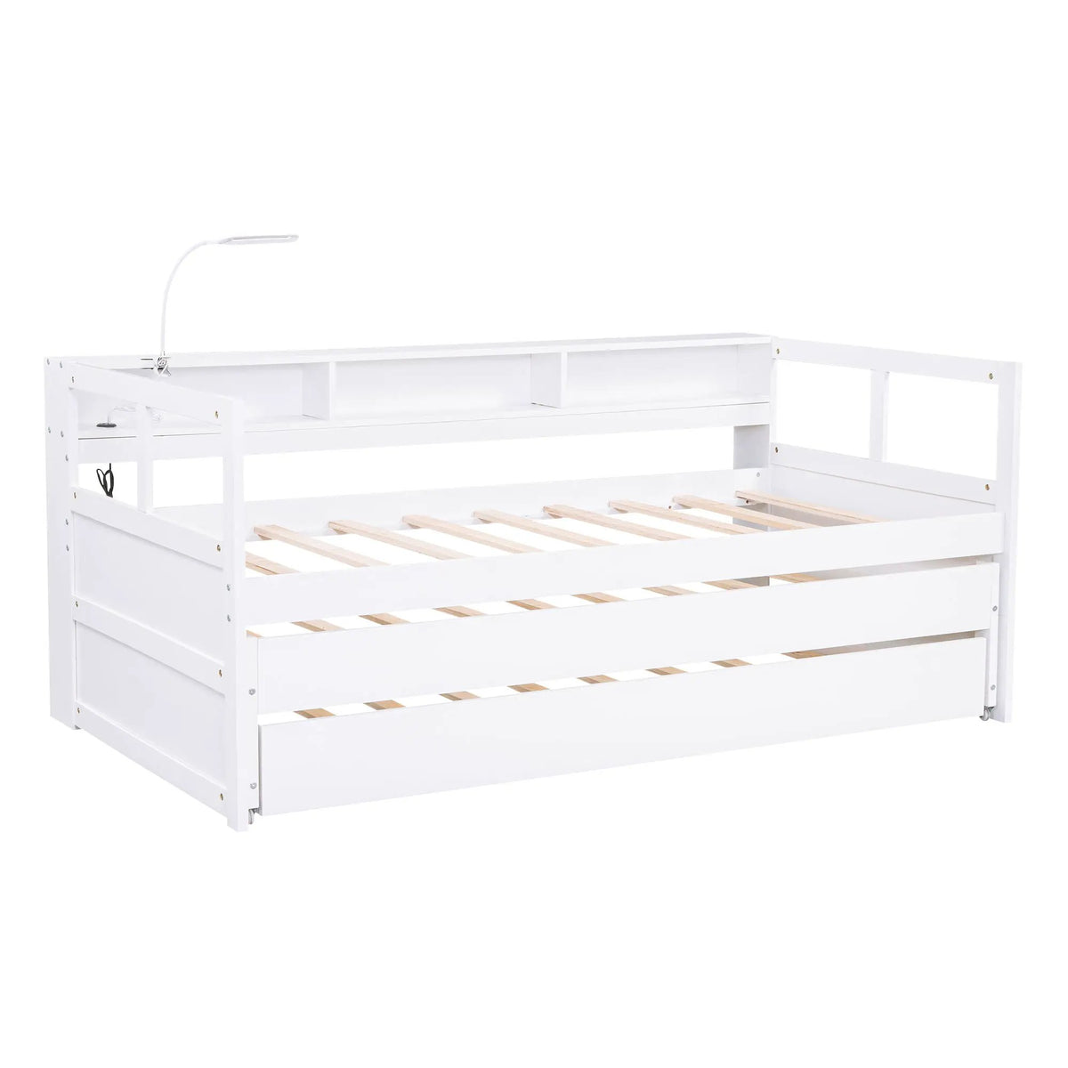 Daybed | 2 Trundles | 3 Storage Cubbies | Solid Wood Frame