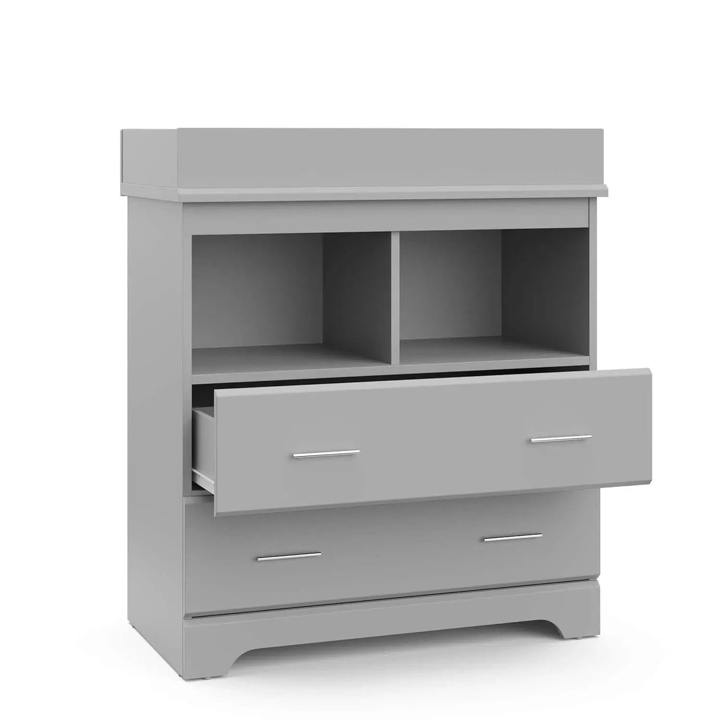 Brookside 2-Drawer Changing Table Dresser Pebble Gray from PriceLows™