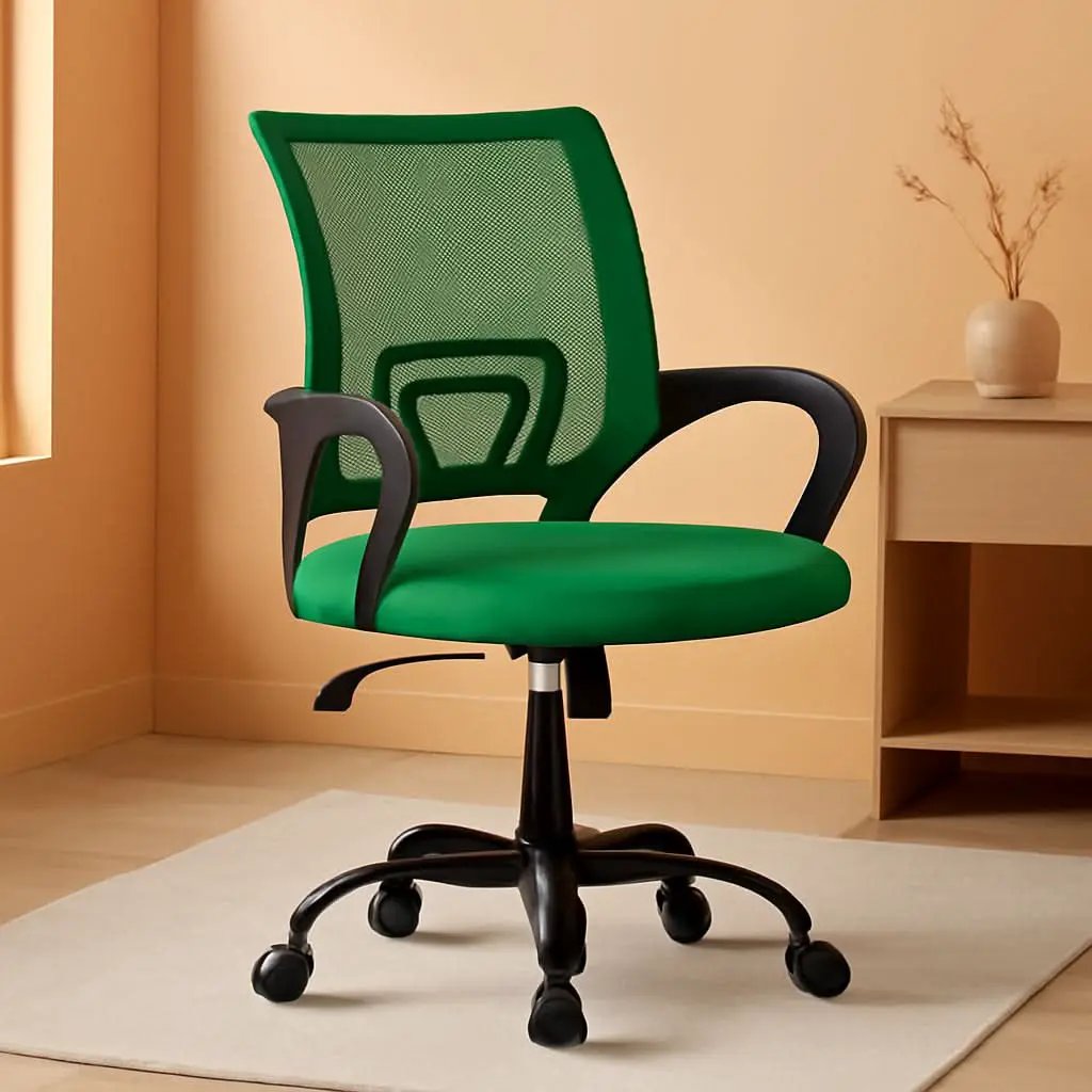 Green Ergonomic Mesh Office Chair With Lumbar Support from PriceLows™