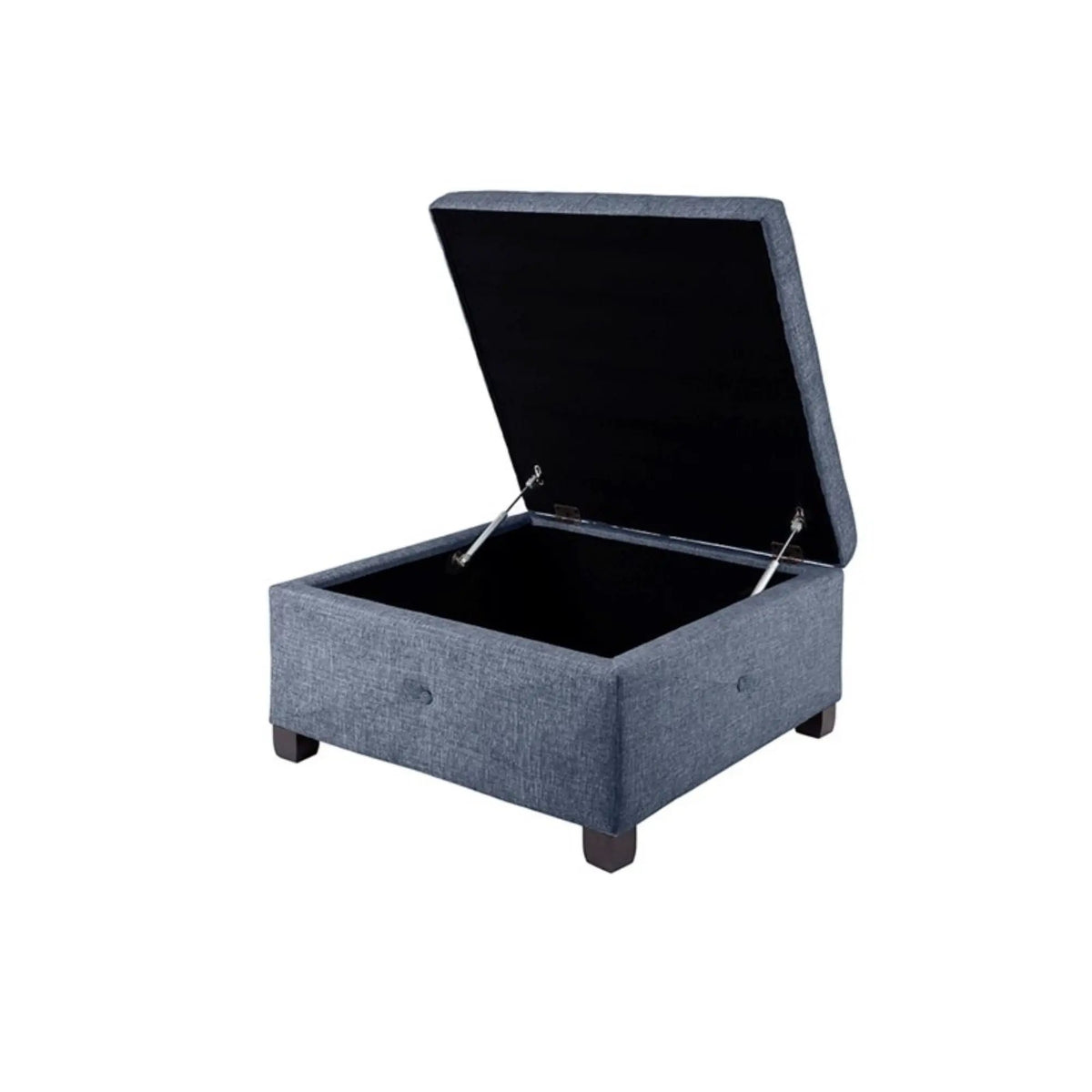 Aspen Storage Ottoman | Soft Close Lid | Button Tufted Fabric | 29.5 Inch Width