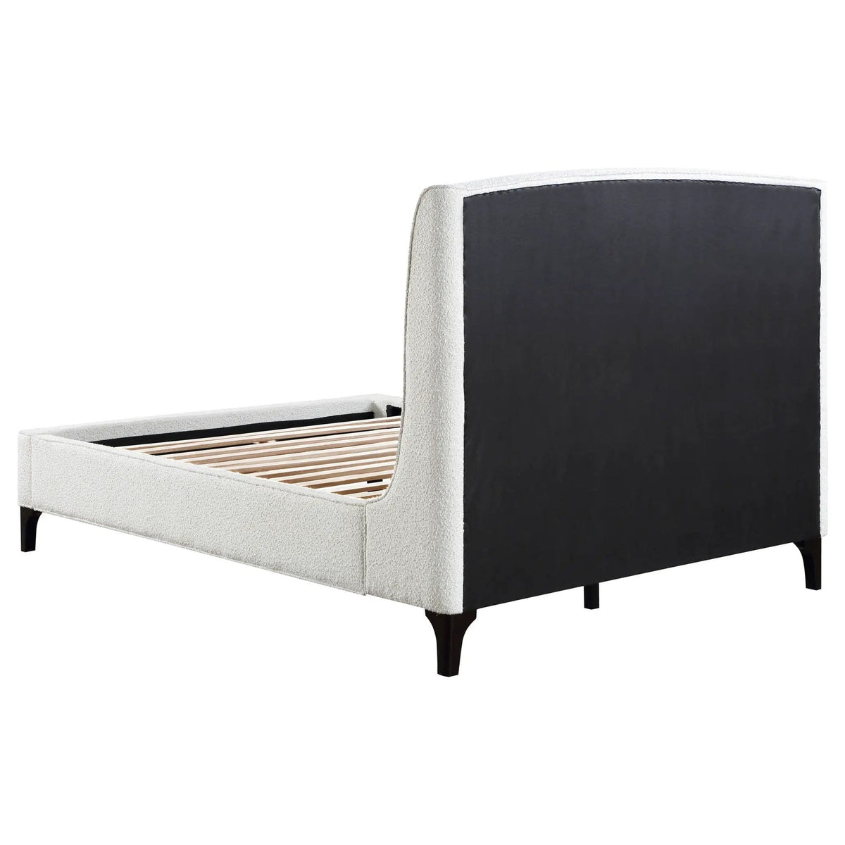 Mosby Upholstered Eastern King Wingback Bed Snow | 83.75 x 90 x 54 in | Boucle | Bedroom