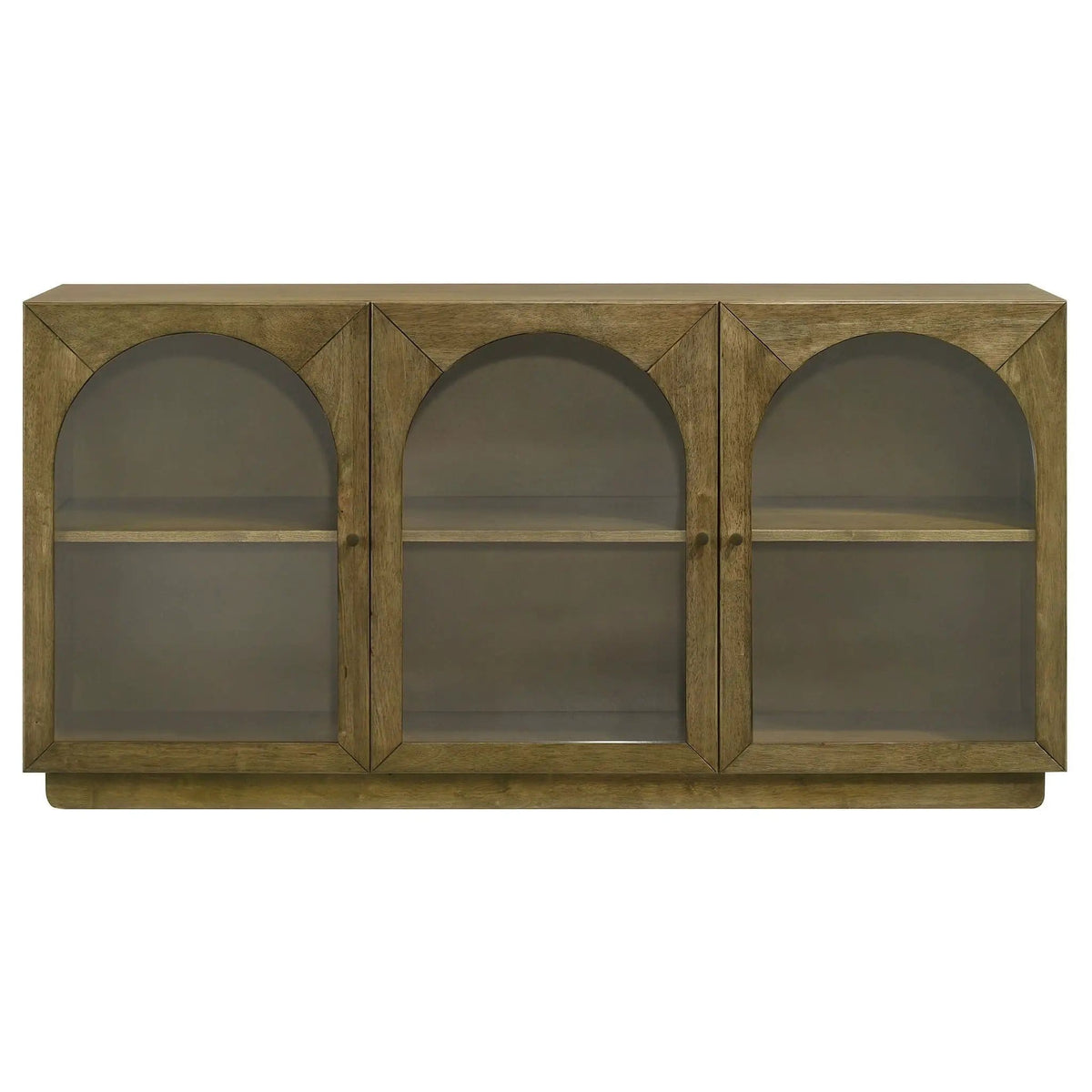 Castlewood 71-inch Dining Sideboard Buffet Server Brown | 70.75 x 17.75 x 35.75 in | Rubberwood & Engineered Wood | Oak