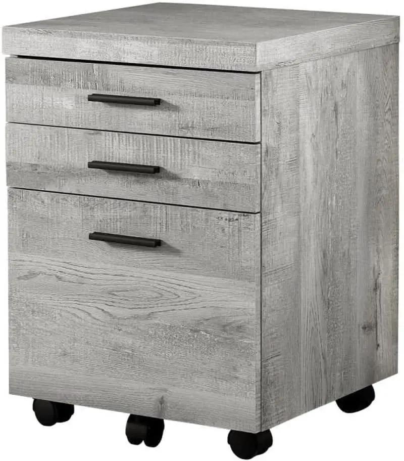 I 7401 Rolling File Cabinet 3-Drawer Gray Laminate from PriceLows™