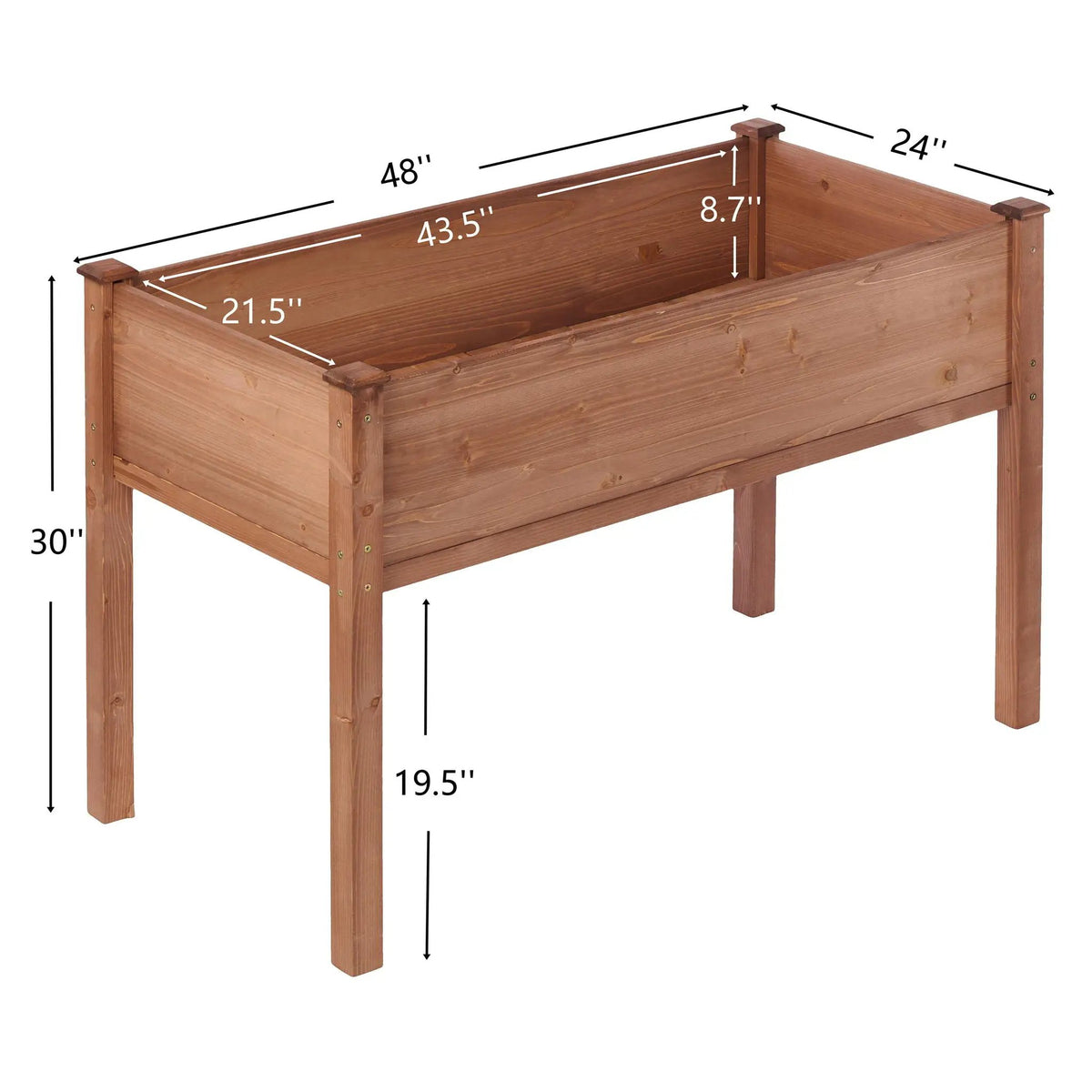 Elevated Raised Garden Bed | Solid Wood | Ergonomic Height