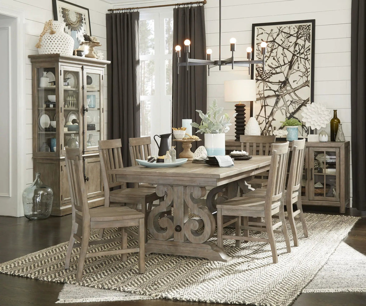 Tinley Park Dining Side Chairs | Set Of 2 | Dove Tail Gray | Classic Wood Seat
