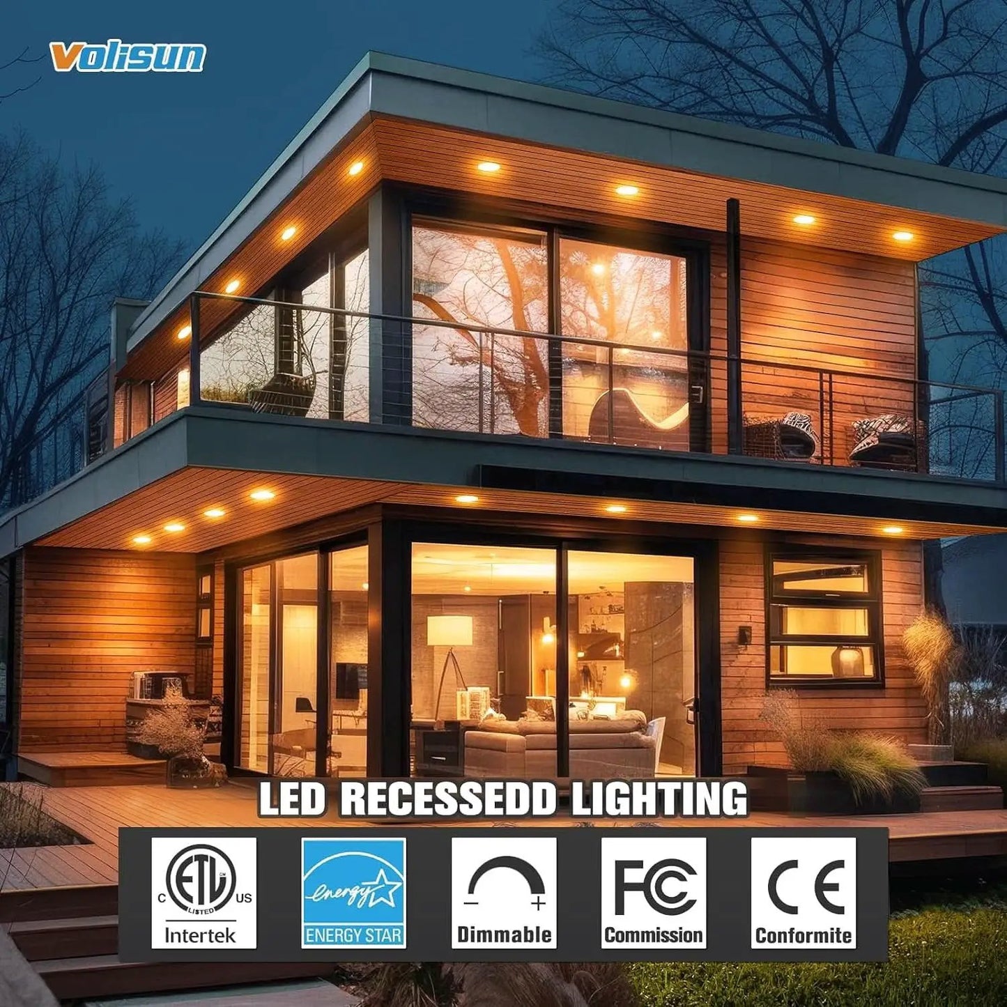 Six Inch Recessed LED Downlight 5CCT Dimmable from PriceLows™