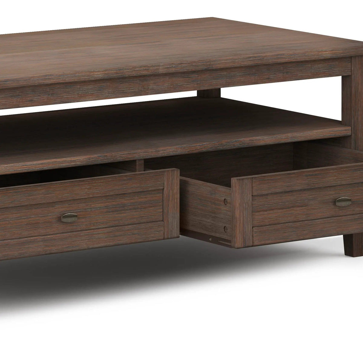 Warm Shaker Coffee Table | 2 Pieces | Solid Wood & Metal | Living Room