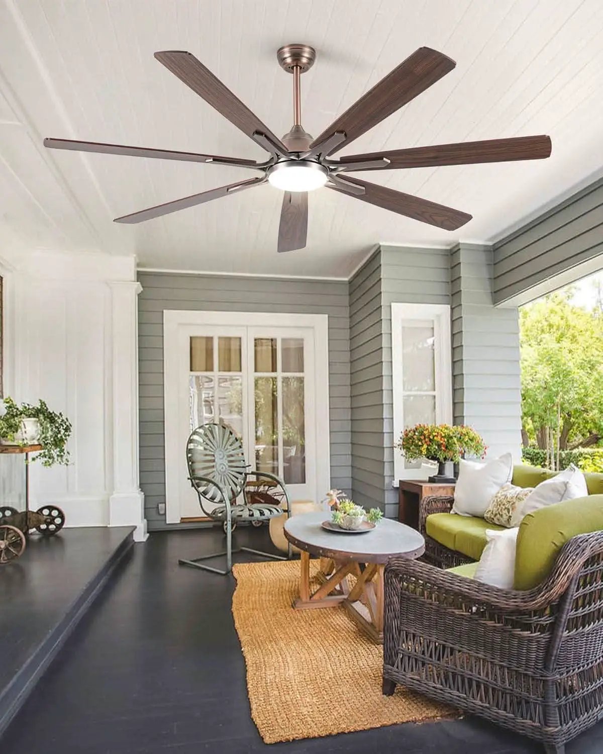 72 Inch Oil Rubbed Bronze Smart Outdoor Ceiling Fan from PriceLows™