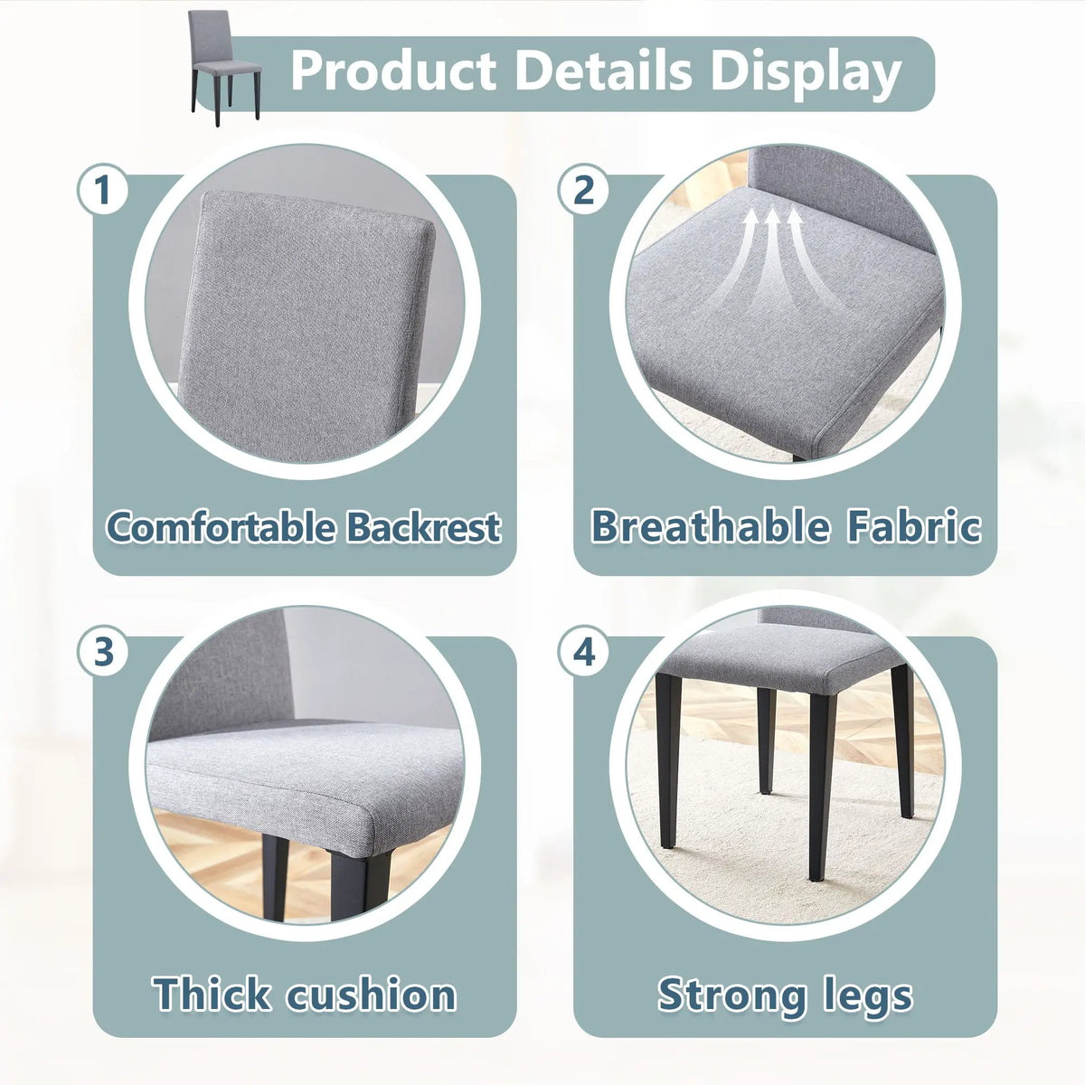 Versatile Dining Chairs | Metal Legs | Minimalist Nordic Style | PU Feel