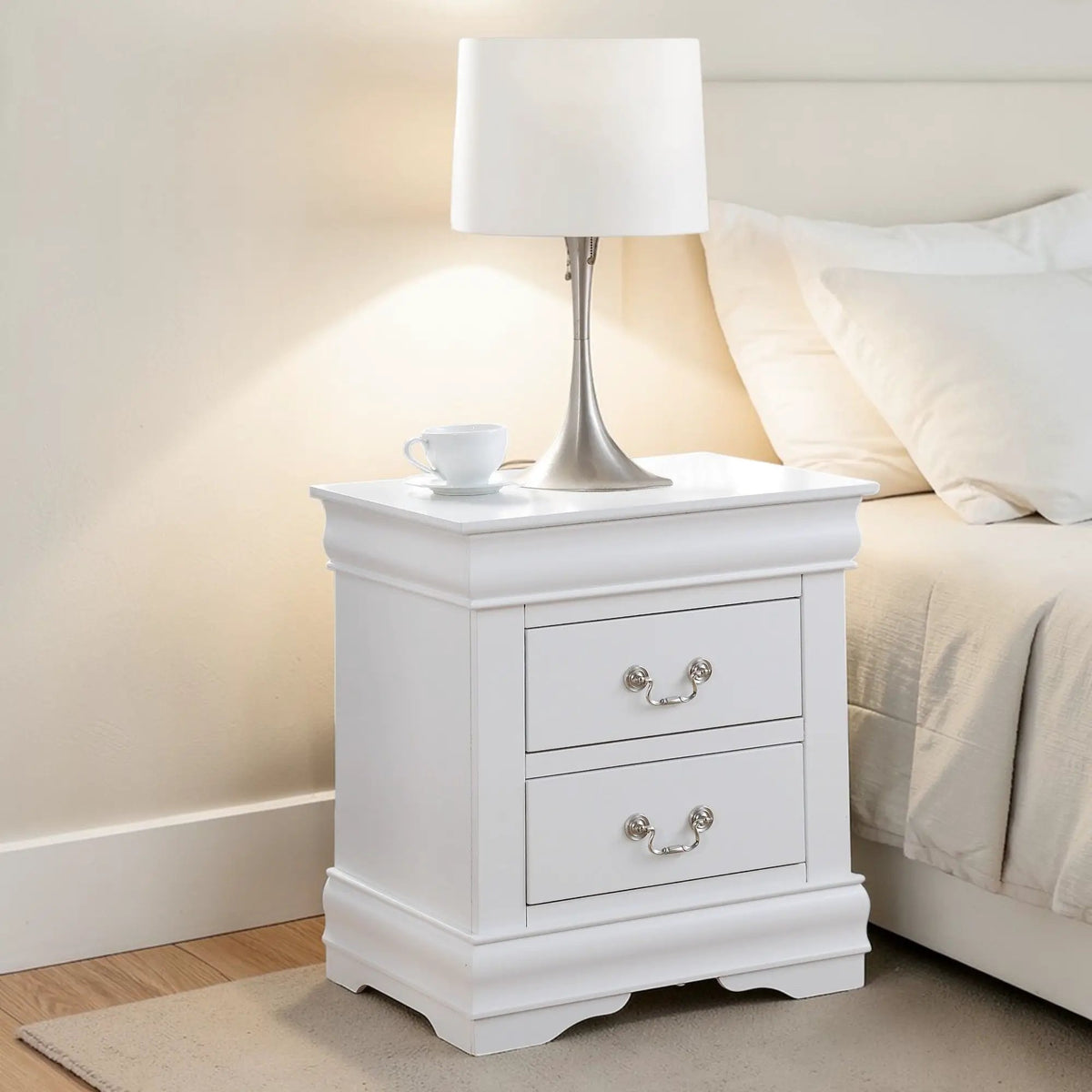 Nightstand | Modern Style | Two Large Drawers | Durable Frame