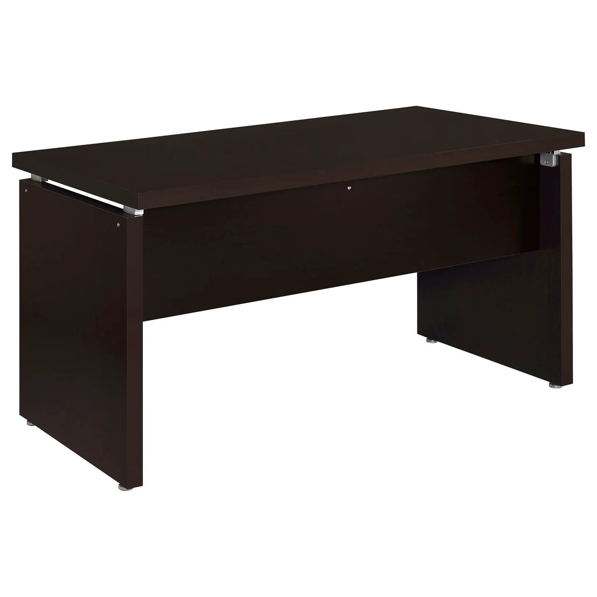 Skylar 55-inch Computer Desk with Keyboard Drawer | 55 x 27.5 x 30.75 in | Engineered Wood & Veneer | Cappuccino