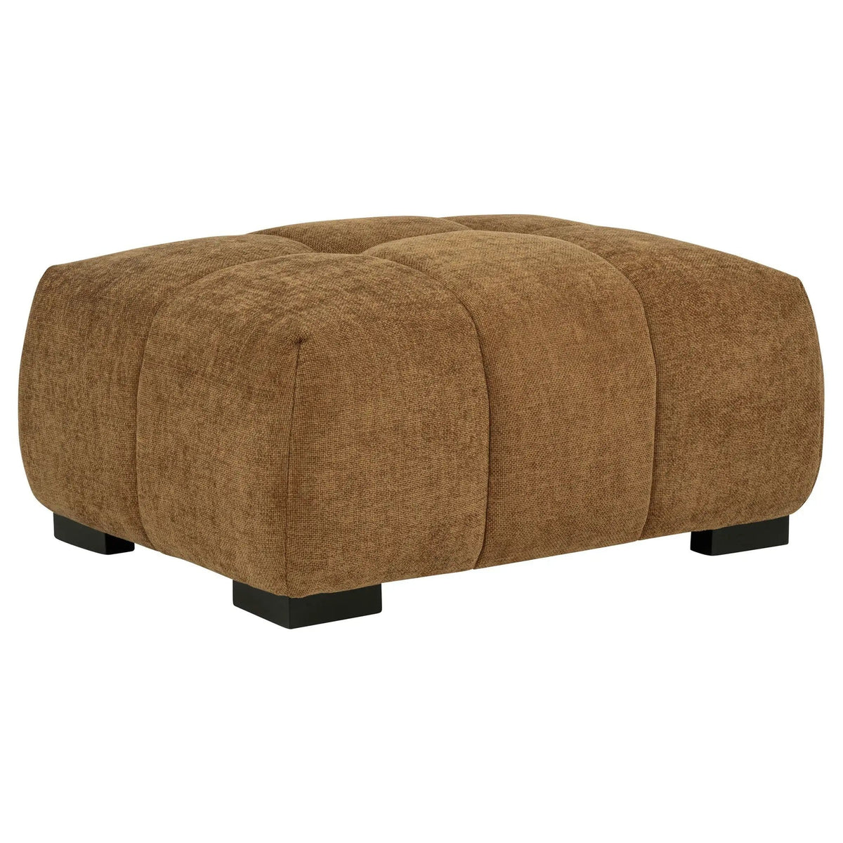 Octavia Upholstered Rectangular Ottoman Amber | 39 x 30.5 x 17.5 in | Living Room Furniture | Living Room