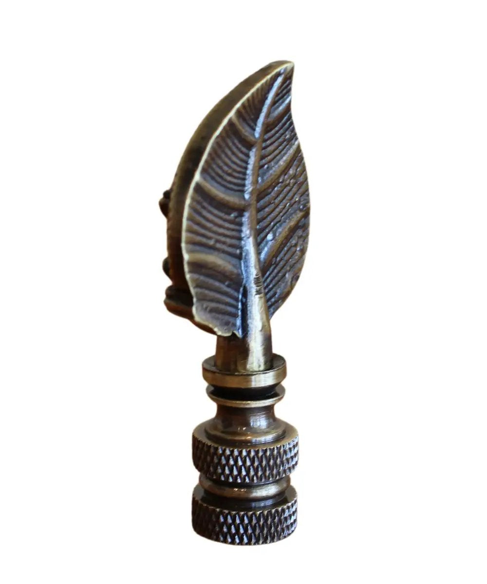 Lamp Finial | Frog On Lily Pad | Antique Brass | 2.4 Inch