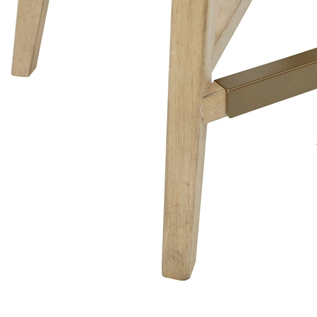Swivel Counter Stool | Cream Polyester | Low Back Support | Bronze Metal Kickplate