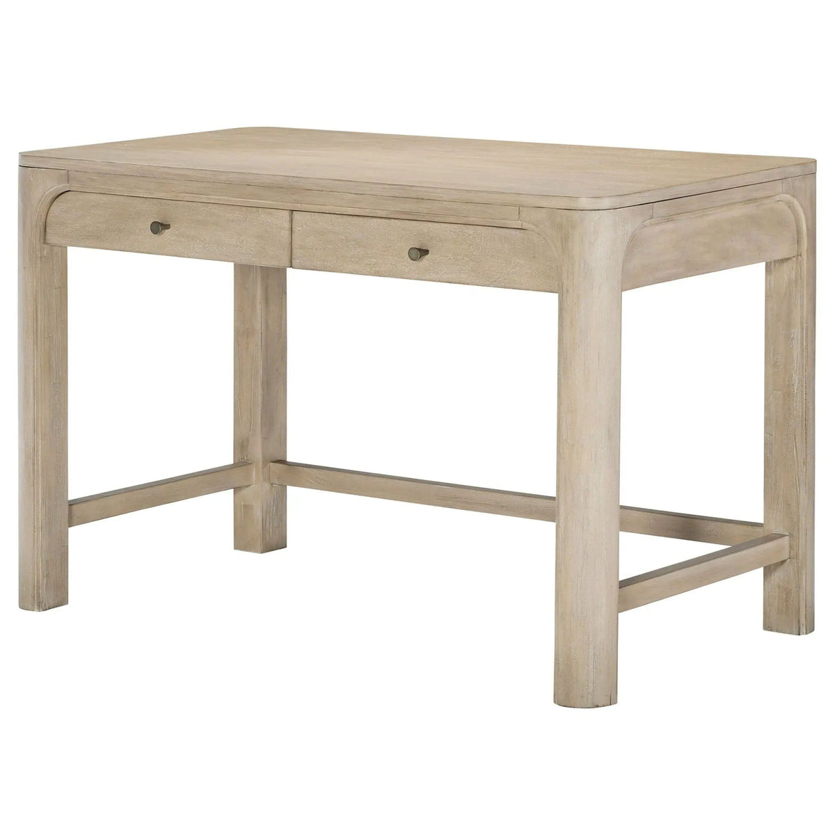 Solano 2-drawer Makeup Table Vanity Desk Weathered Mango | 48.25 x 26 x 31 in | Engineered Wood & Veneer | Home Office