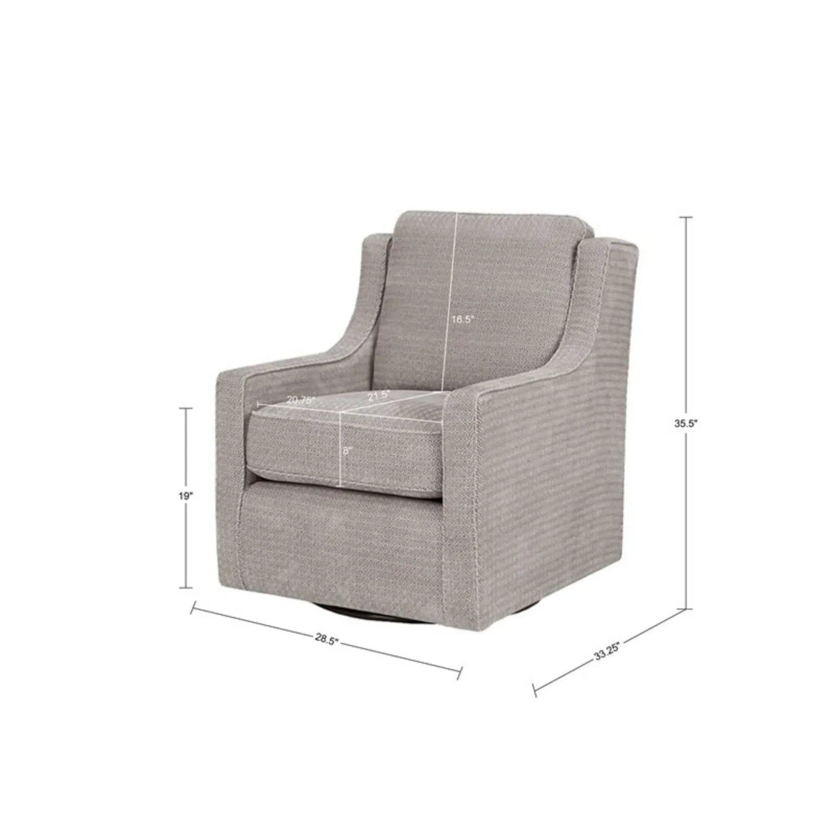 Swivel Chair With 360 Degree Rotation | 2 Pieces | Solid Wood | Home
