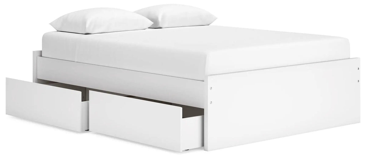 Platform Bed | Four Storage Drawers | Clean Minimal Design