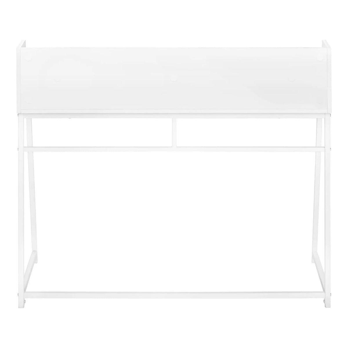 Marble Look Computer Desk With Shelves | 47.25 Inch Width | Sturdy Metal Base | 39.25 Inch Height