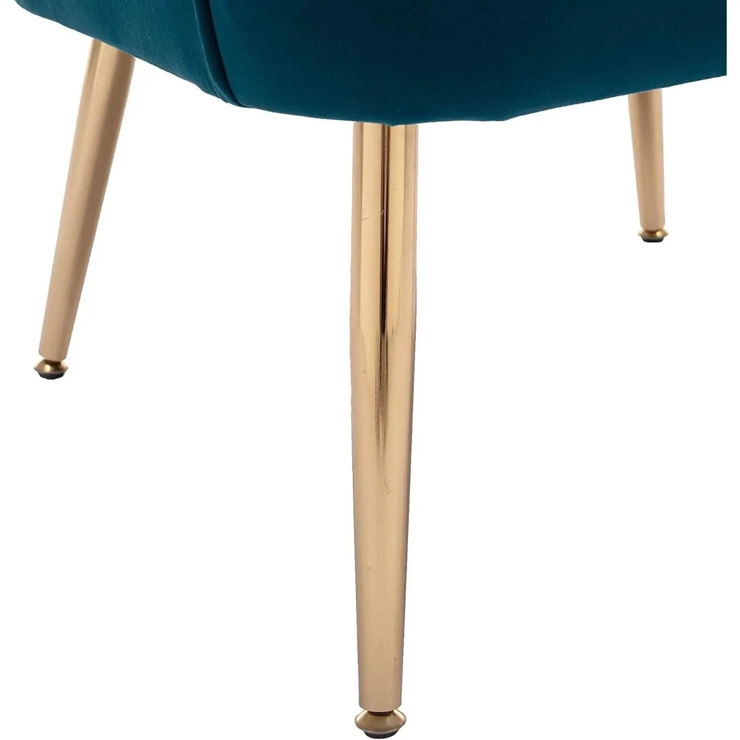 Teal Velvet Accent Chair With Golden Legs Ultra Plush from PriceLows™