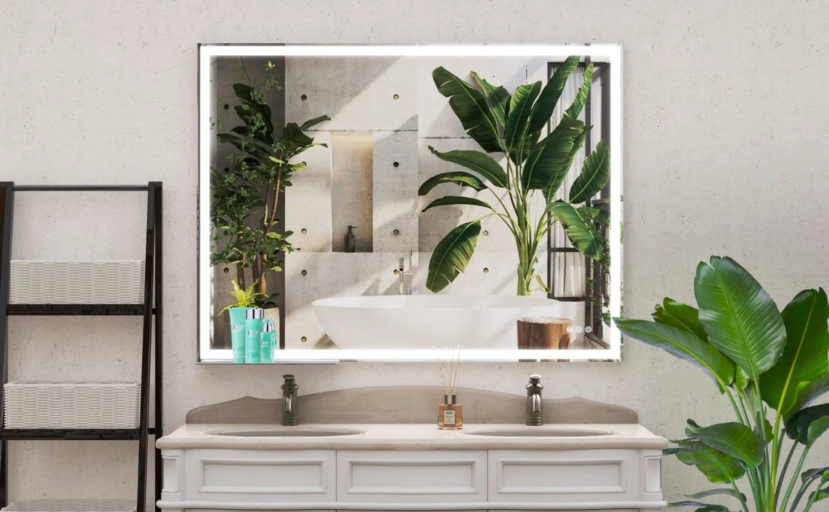 LED Bathroom Vanity Mirror Wall Mounted Adjustable / Warm / Natural Lights Anti-Fog | 3 Pieces | Bathroom Furniture | Bathroom