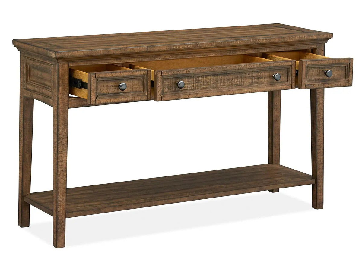 Bay Creek Rectangular End Table | Classic Styling | 26 Inch Width | Stunning Hardware