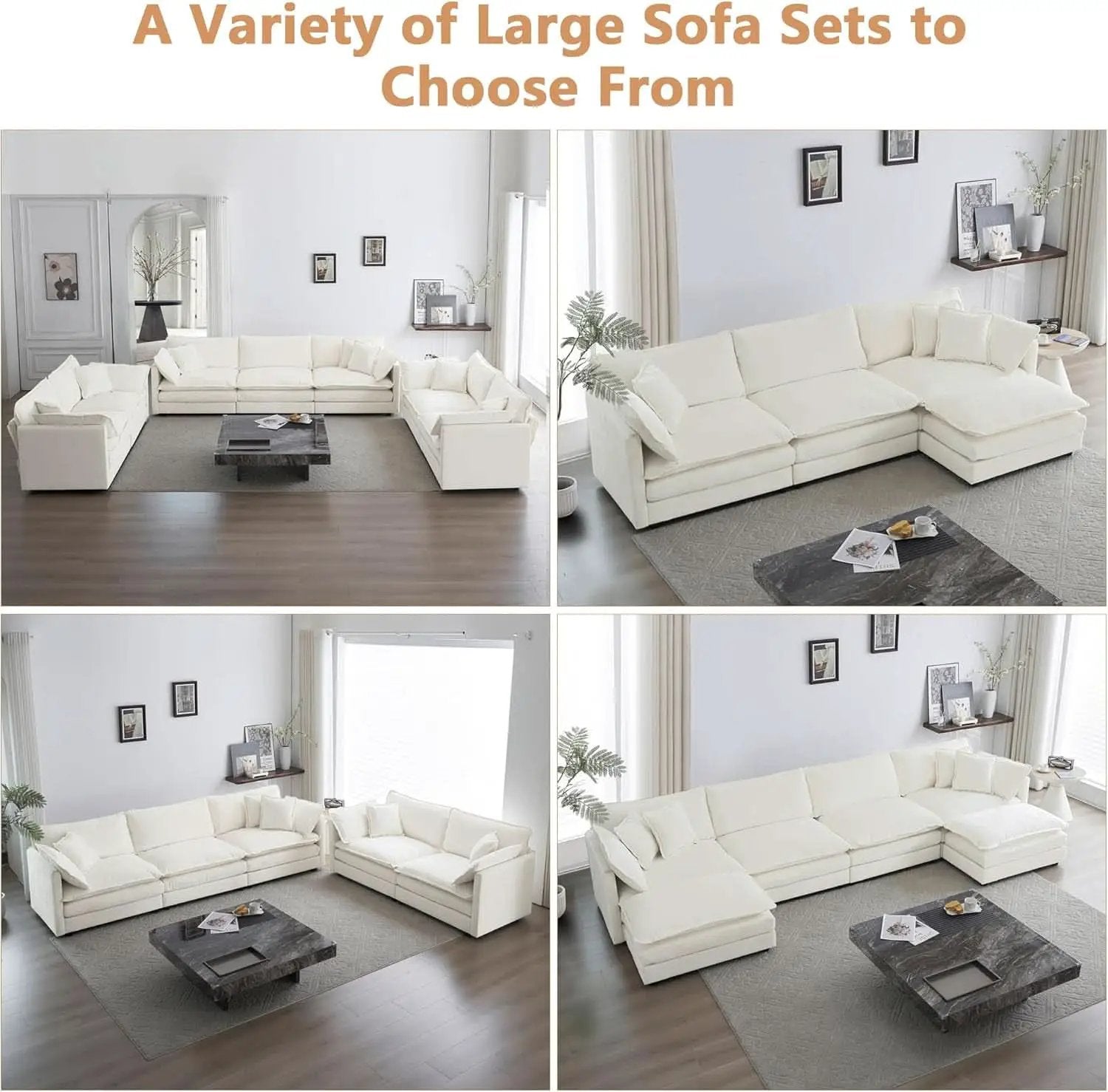 Beige 2 Piece Loveseat Armchair Set Chenille Upholstery from PriceLows™