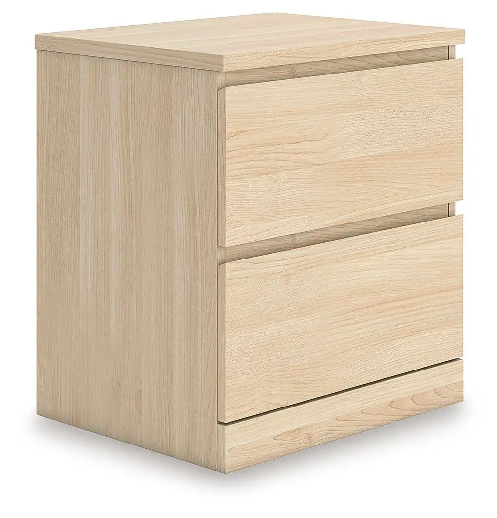 Onita Two Drawer Nightstand | Minimal Design | Hardware-Less Look | Relaxed Finish