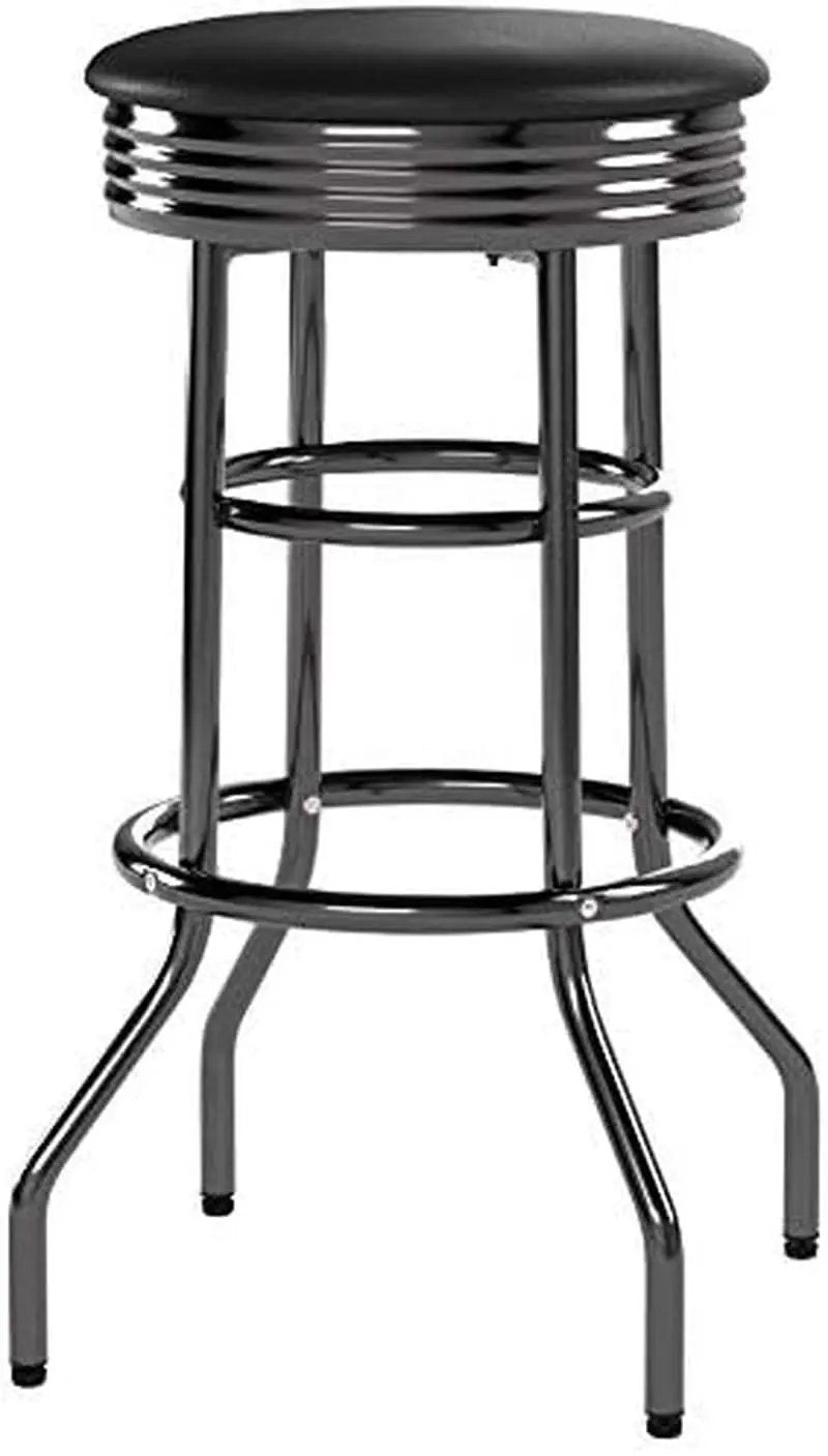Heavy Duty Backless Swivel Bar Stools with Faux Leather from PriceLows™
