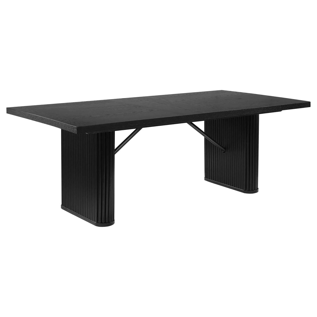 Catherine 7-piece Rectangular Dining Table Set | 7-Piece Set | Oak Veneer | Black