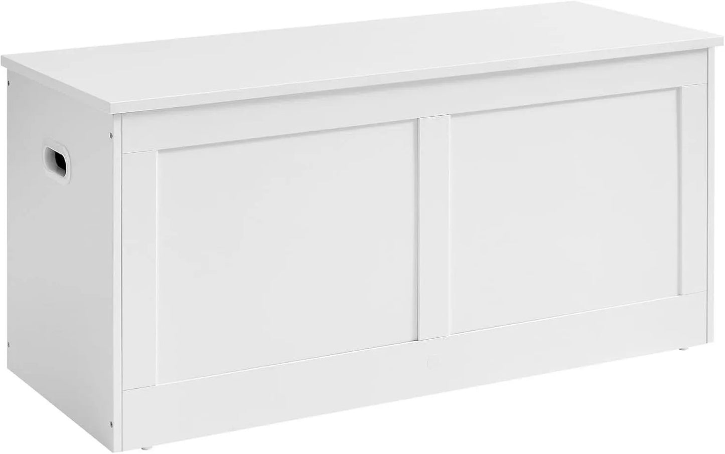 Cloud White Oversized Entryway Storage Bench Hinges from PriceLows™