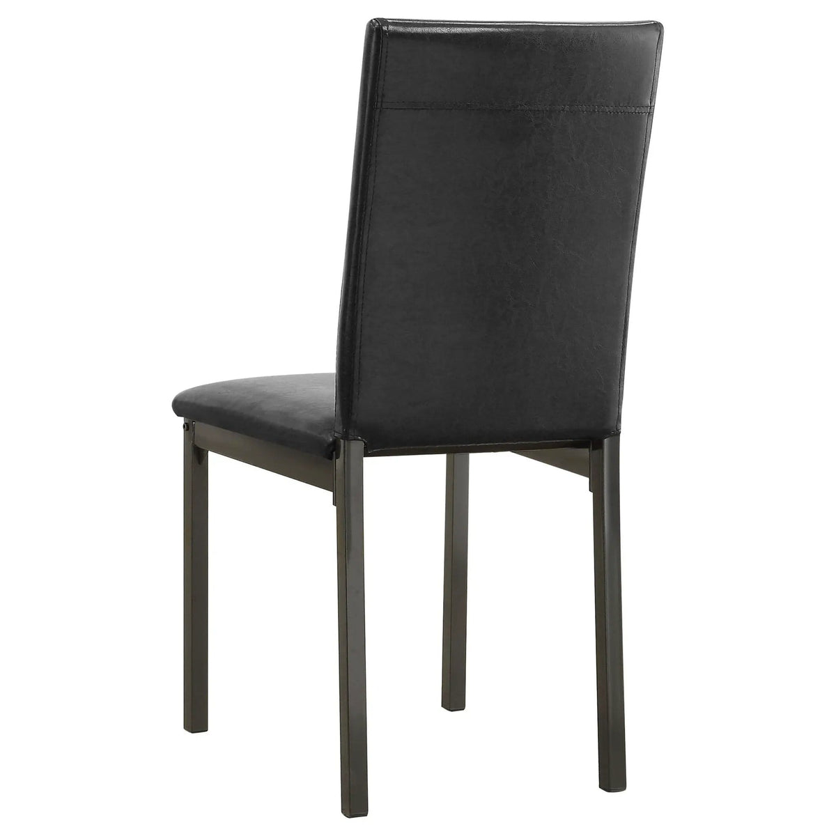 Garza Upholstered Dining Side Chair Dark Brown (Set of 2) | 17.5 x 21.5 x 36.5 in | Metal | Dining Room