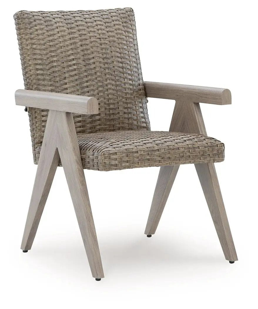 Cliff Trails Arm Chairs | Set Of 2 | Beige | Upholstered Seats