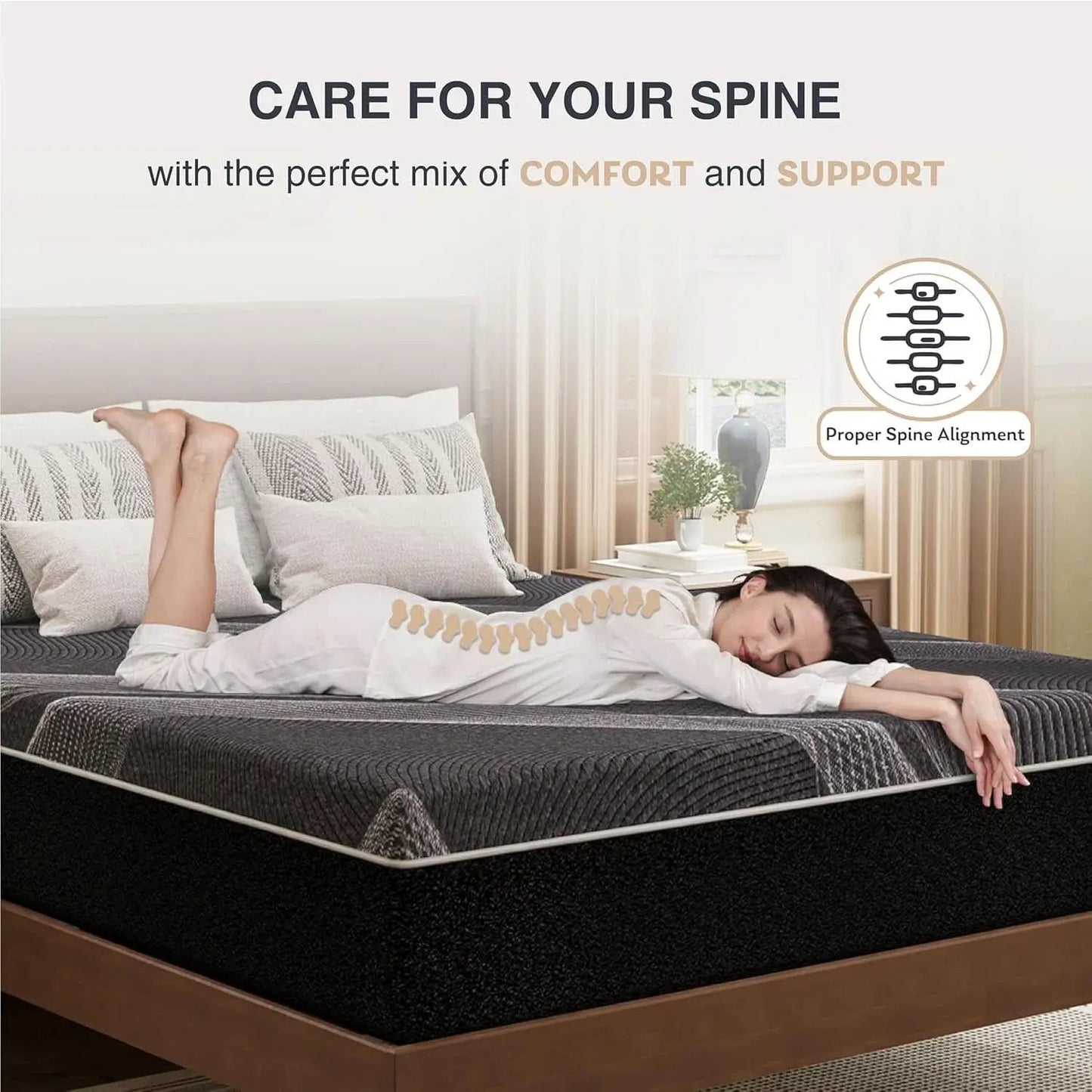 Queen Size Gel Memory Foam Mattress Certipur Certified from PriceLows™