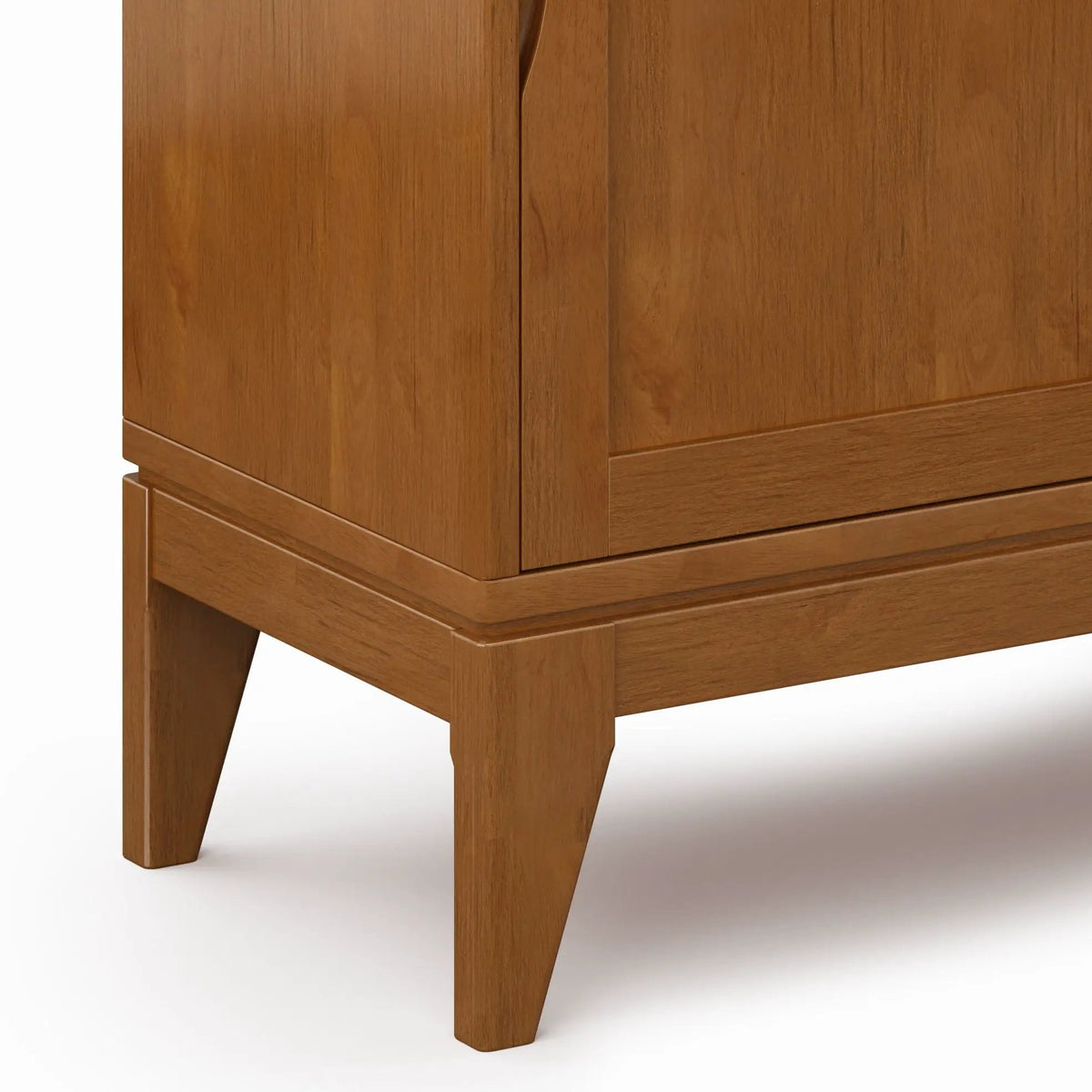 Harper Low Storage Cabinet | Handcrafted Rubberwood | Two Sliding Doors | Two Adjustable Shelves